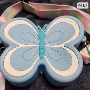 Blue Butterfly Purse  - Soft poly Kids Bag - NEW